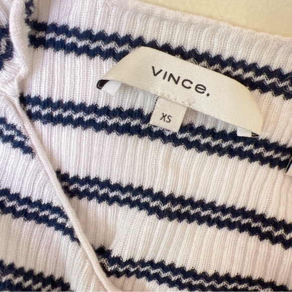 Vince Stripe Ribbed Boatneck Cotton Sweater - Picture 9 of 10
